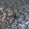 SOPHIE LAURENCE Navy and Gold Leaf Wallpaper – Luxurious Metallic Finish, Textured Design, Ideal for Living Room, Bedroom, or Office (Full Roll)