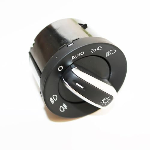 WRHOME Scheinwerfer Schalter Für VW Golf 6 2008-2012 Tiguan 2016-2018 Touran 2003-2016 Jetta 1.4T-5ND941431B,Auto-Scheinwerfersc Halter Steuerung & Amp-Sensor-Modul Autozubehör