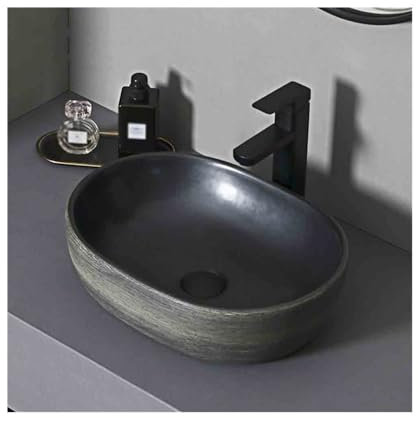 DTACBNEUZ Lavandini da Bagno Piccolo lavabo da appoggio Ovale for Il Bagno Domestico con Accessori Lavelli consolle
