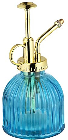 ETZRYSYB Regadera de cristal vintage para plantas, hervidor de agua, bomba de agua, para interiores, jardín, flores pequeñas