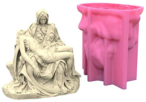 Retro Pieta Statue Silikonharzform Statue Herstellung Form Ton Seife Silikon Statue Ornamente Harz