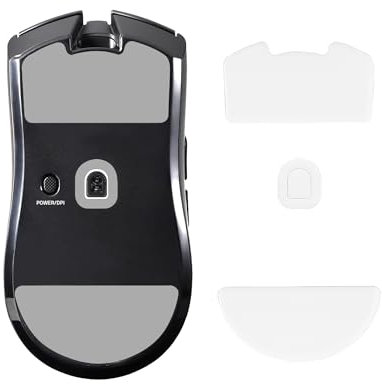 kwmobile Mouse Feet Replacement Compatible with Razer Viper V3 Pro Computer Mouse Skates Sticker - White