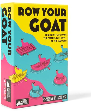 Exploding Kittens Presents: Row Your Goat - Rapid-Fire Tic Tac Toe - 2-6 Spieler - Ab 7 Jahren - Familienspiel - Partyspiel für den Spieleabend