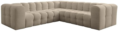 Friderik Baloo Corner Ecksofa 270x270 cm – modernes Design & Komfort mit hochwertiger HR-Schaumstoff-Polsterung - Stoff Moly (Beige)