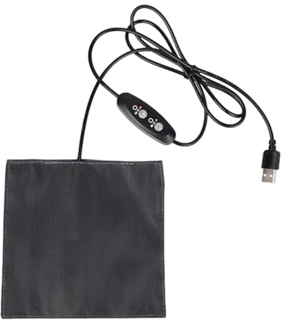 Generisch Pequeña estera calefactora para mascotas, carga USB, estera térmica para hámsters, para animales, pájaros, reptiles e interiores, exterior, hogar, invierno, clima frío y viajes