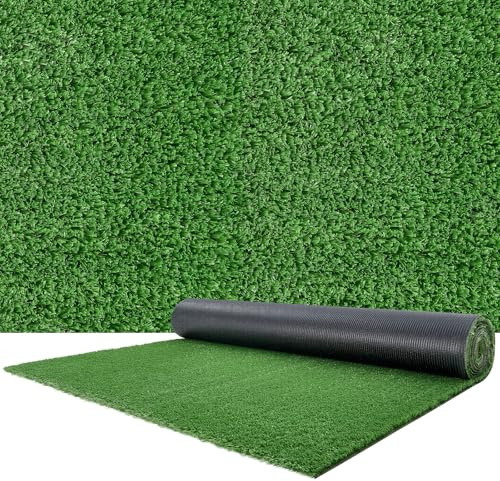 VEVOR Gazon Synthétique 304,8x91,44 cm, Tapis Gazon Artificiel, Rouleau de Pelouse Artificielle, Hauteur de Fibre 1,5 cm, avec Trous de Drainage, pour Jardin, Terrasse, Balcon, Intérieur, Extérieur
