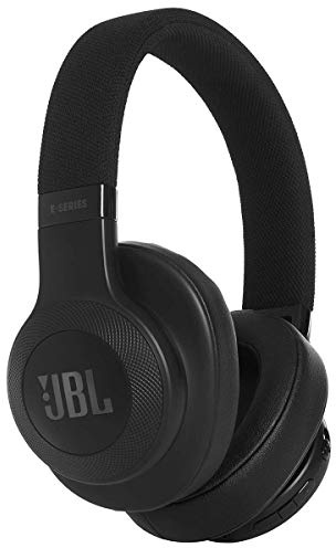 JBL E55 BT Over Ear Wireless Bluetooth Headphones, Universal Remote with Built-In Microphone, 20 Hours of Music Streaming, Black