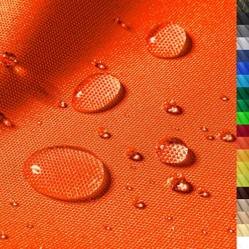1buy3 – wasserdichter Polyesterstoff “Monaco” mit 12.000mm Wassersäule für Zelte, Abdeckplanen, Bezüge, Outdoorbekleidung – Meterware mit 160cm Breite – reißfest & pflegeleicht (Farbe 08 / Orange)