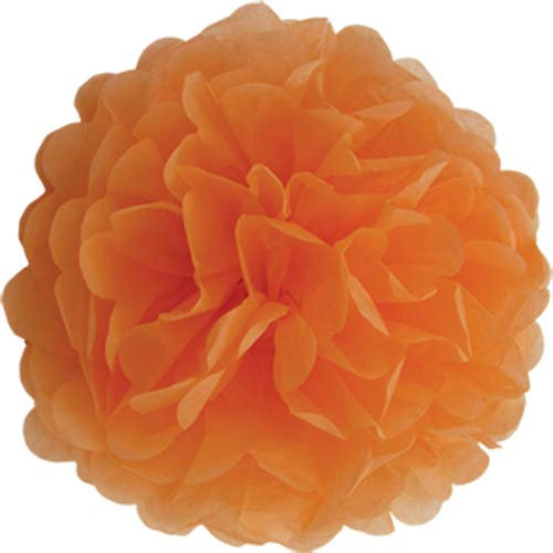 Creativery 10 Papier Pompons 35cm NEU (orange 668) // Pompoms Bommel Kugel Seidenpapier Pom Pom Deko Hängedeko Raumdeko Blumen Pompon