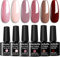 Allenbelle Semi-permanenter Nagellack, Nail Art, Gel, UV, LED, Permanent, Soak Off, Maniküre (7,3 ml/Stück, 6 Stück) 003