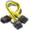 Cablecc, cavo splitter di alimentazione PCI-E PCI Express ATX, 6pin, da maschio a doppia scheda video 8pin e 6pin femmina