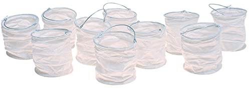 kadoh Papier-Lampions (10 St.) • Lichtertüten in Weiß • Partydeko für Hochzeit, Weihnachten, Fasching • Größe S