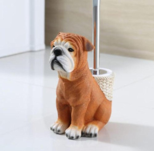 YAONAI Toilet Brush With Handle, Ecological Resin Production, Creative Animal Style, Stainless Steel Handle Strong Durable And Effective Decontamination,dog