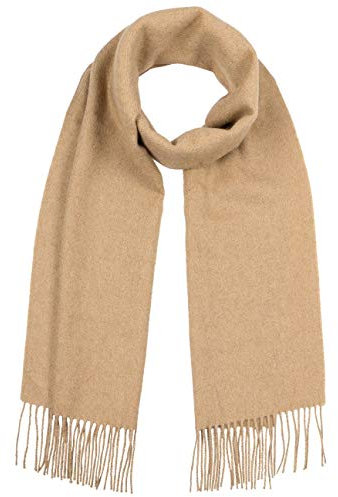 Stetson Camelana Schal - Unifarbener Schal - Eleganter Wollschal für Damen - Made in Italy - Herbst/Winter hellbraun