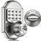 Elemake Schlüsselloses Riegelschloss - Keyless Entry Door Lock Keypad Door Knob Exterior, Digital Code Sicherheit Türschloss mit Schlüssel Mechanisches Schloss Edelstahl 304