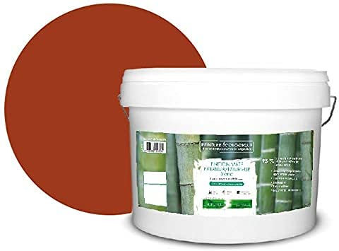 Peinture naturelle écologique aspect MAT NATURA - intérieur extérieur - 43 couleurs (10 L, Rouge terracotta)