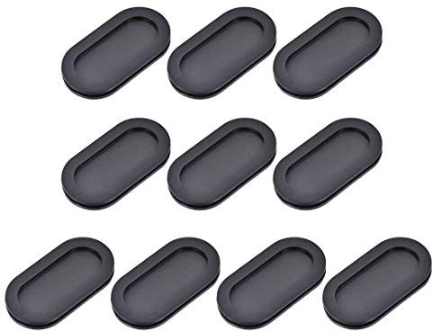 sourcing map 10 Stk. Oval Tüllen Draht Schutz Gummi Ölbeständig Montagedurchmesser 25x55mm