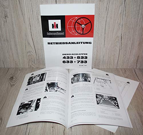 IHC Betriebsanleitung Bedienungsanleitung Traktor 433 533 633 733