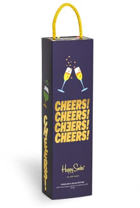 Happy Socks farbenfrohe und fröhliche Socken 3-Pack Celebration Socks Set für Männer und Frauen, Multicolor Größe 41-46