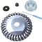 Poweka 8inch Grass Trimmer Head, Steal Wire Brush Cutter Trimmer Head Set with Thrust Washer, Rider Pleate, Collar Nut, Maintenance Screwdriver for String Trimmers, Rust Removel, Lawn Mower