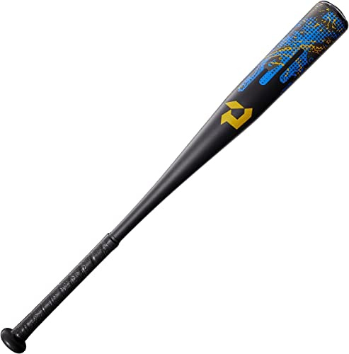 DeMarini Unisex, Teenager UPRISING-11 (2 1/2) USA Baseballschläger, Schwarz/Blau/Gelb, 27/16 oz