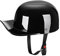 Woljay Casque de Moto Ouvert Rétro Casquette de Baseball Demi-Casques Casque Jet Hommes Femmes pour Scooter Cyclomoteur Cap Street Cruiser Jet - Certifié Dot (XX-Large, Noir Brillant)