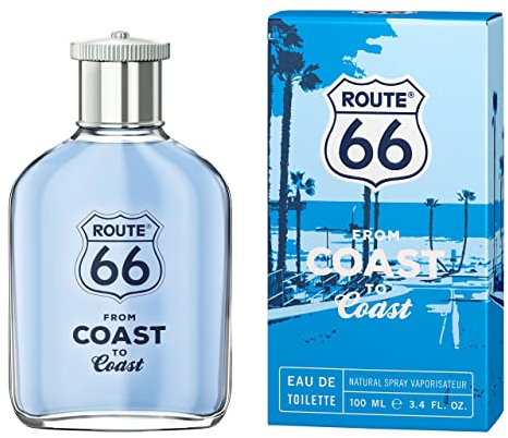 Route 66® From Coast to Coast | Eau de Toilette - frischer, sportlicher, maskuliner Duft versprüht sportive Frische und lebendige Noten | 100ml Natural Spray
