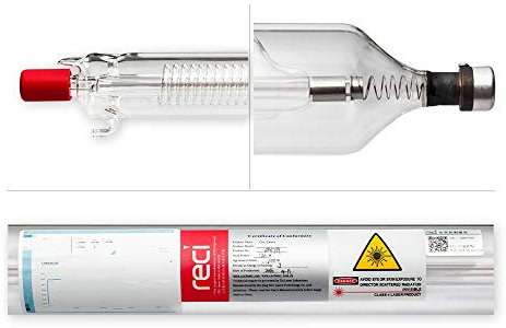 EU STOCK Cloudray RECI CO2 Glas Laserröhre Laser Tube W2 RECI CO2 Laser Tube W2 RECI 130w peak 150w CO2 laser tube 90W 100W 1240mm Dm. 80 mm für Laser Gravier- und Schneiden Maschine
