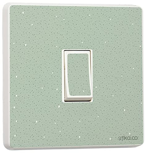 stika.co Pack of 2 Teal Dots, Fun Print Light Switch Sticker Vinyl Cover Skin