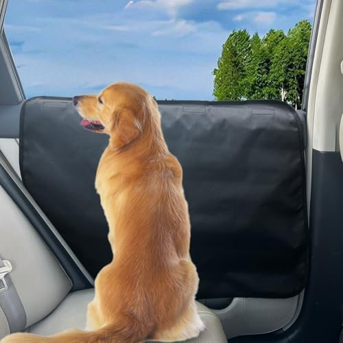 2 Pcs Car Door Protector for Dogs Waterproof Anti Scratch Pet Car Door Cover Protector Vehicle Door Guards Fits Sedans and SUVs Pet Travel Black （2 Pack）…