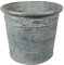 zeitzone Zinkeimer Blumentopf Rund Pflanztopf Blumenkübel Vintage Landhaus Ø 19cm