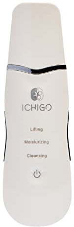 ICHIGO PERFECT CLEAN - Limpiador ultrasónico 4 en 1 función de iones, vibración, fototerapia LED y EMS limpia, exfolia, hidrata y tensa.Accesorio de silicona piel sensible. USB y 3 años de garantía.