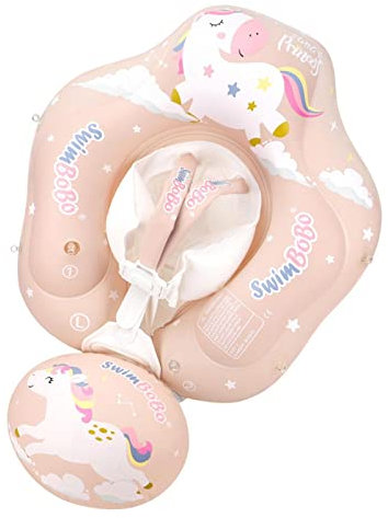 Yajimsa natation gonflable relaxant pour bébé - Flotteur gonflable durable pour piscine avec toit - Matériau doux et doux pour la peau pour les tout-petits