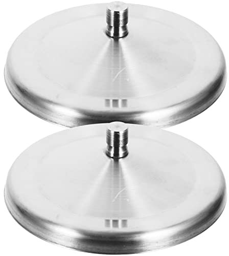 Kichvoe 2PCS Coffee Tumbler Lids 10CM Stainless Steel Coffee Mug Lid Cover Metal Cup Covers Tea Water Cup Cover Lid Replacement Home Shop Use