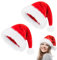 Weihnachtsmütze, 2 Stück Nikolausmütze Plüsch, Weihnachtsmützen Erwachsene, Weihnachtsmann mütze, Wintermütze Weihnachts Mütze, Christmas Rote Santa Hat für Weihnachten Neujahrs Geschenk Deko