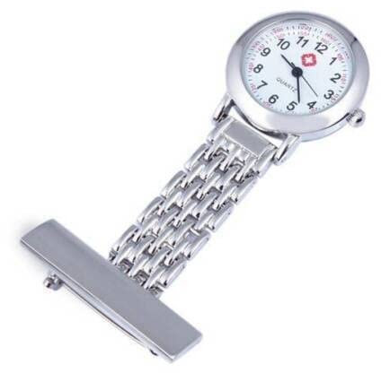 V-VAPE Stainless Steel Nurse Watch Brooch Tunic Fob Watches