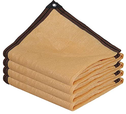 SDLLG Outdoor Schattiernetz mit Ösen Sonnensegel 90% Schattenrate aus HDPE Gelb-B 1x3m Schattennetz UV-Schutznetz Luftdurchlässig Kühlend Balkon Garten netze für Outdoor Park & Auto