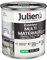Julien Peinture Multi-Matériaux Satin en phase Aqueuse - Bois, Fer, Alu, PVC, Zinc, Acier galvanisé, brut ou peint - Blanc 0,5 L