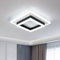 DELIPOP LED Deckenleuchte Modern, 30W 3375LM LED Deckenlampe Quadratisch Innen, Deckenbeleuchtung Schwarz für Flur, Küche, Balkon, Schlafzimmer, Wohnzimmer, 6500K Kaltesweiß