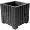 BOGATECO Jardinera de madera | Jardinera | Maceta 25 x 25 x 25 cm | Maceta de hierbas para el hogar jardín balcón terraza | Maceta con inserto de plástico | impregnada | Negro