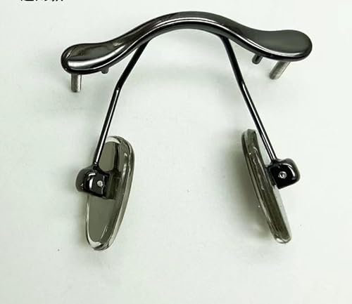 Brillenzubehör Nasenauflage, rahmenlose Kristallbrille Spezial-Nasensteg Mittelstrahl General Air Nasenauflage ein Loch und ein Schlitz angenehm zu tragen (1 Stück)(Größe: ca. 2 cm) ( Color : Black )