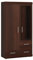 Lomadox Highboard 80 cm Nussbaum Wohnzimmerschrank Vitrinenschrank Vitrine Stauraumschrank Geschirrschrank