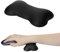 kwmobile Handballenauflage aus Silikon und Kunstleder - Ergonomische Handgelenkauflage - Handauflage für Büro Gaming Schreibtisch - Handgelenkstütze in Schwarz