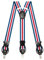 Kohentact Hosenträger Herren mit Clip- und Knopfbefestigung, inklusive 6 Knöpfe, 3,5 cm Breite Y-Form für Körpergrößen bis 200 cm Suspenders for Men 1 (Rot-weiß-gestreift)