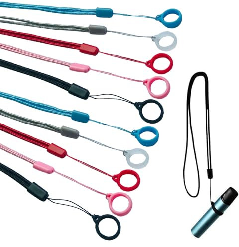AOMiGT Silikon Lanyard, 10 Stück 5 Farben, Nylon, Anti Lost, Verstellbar, Abnehmbar, für Smartphone, Schlüssel, Wallet, Kamera