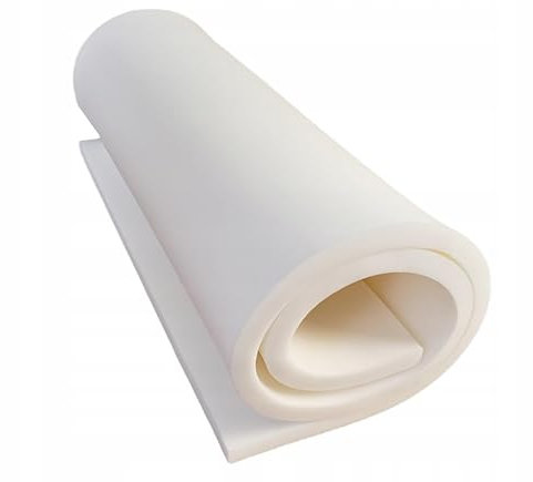 All4All Schaumstoffplatte - Schaumstoff - Matratze mittelhart T25 - Schuamstoffmatratze - Topper -Schaumstoffzuschnitt - Polster Auflage - Weiß - 50x200x8cm