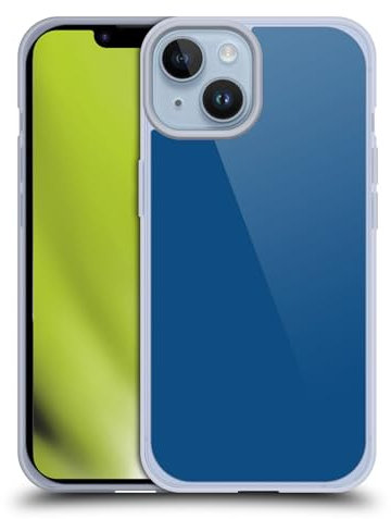 Head Case Designs Blau Blockfarben Gelhülle [Militärischer Schutzgrad] Kompatibel Mit Apple iPhone 14 Und Kompatibel Mit MagSafe