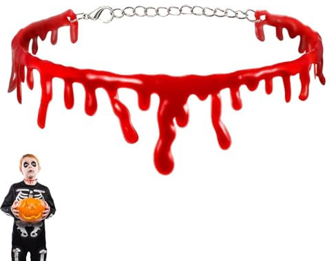 Tropfendes Blut Halskette | Halloween Vampir Kostüm Zubehör | Halloween Vampir Choker Halskette für Frauen Mädchen