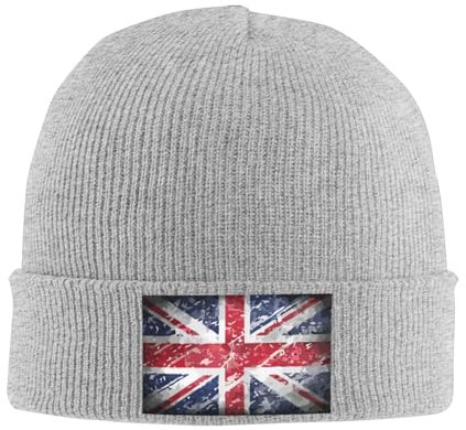 Beanie Mütze Britische Jack England Flagge, Strickmütze Atmungsaktive Cuffed Hats Bequeme Wintermütze Für Running Alle Jahreszeiten Camping