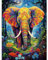 HEIBAGO Éléphant Peinture par Numéros pour Adulte, Animaux Kit de Peinture à l'huile sur Toile Bricolage pour Débutants, Fleur Peinture à l'huile avec Pinceaux pour la Décoration d'intérieur,30X40cm